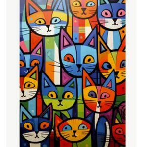 Many Coloful Cats - Diamond Canvas Kit